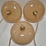Trio of pink suspensions