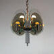 Unique art deco chrome & glass chandelier, 1920's
