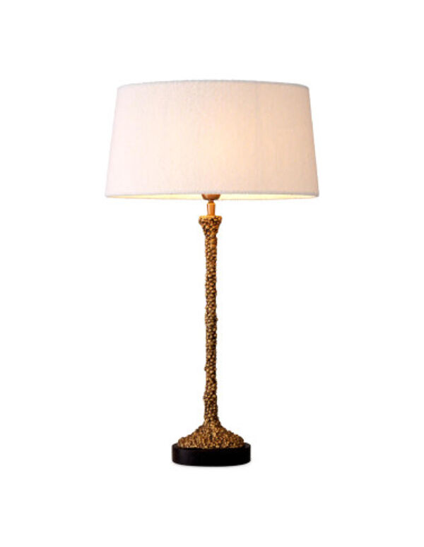 Paire de lampes de table, finition laiton patiné et base en granit noir, belle qualité et style recherché