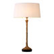 Paire de lampes de table, finition laiton patiné et base en granit noir, belle qualité et style recherché