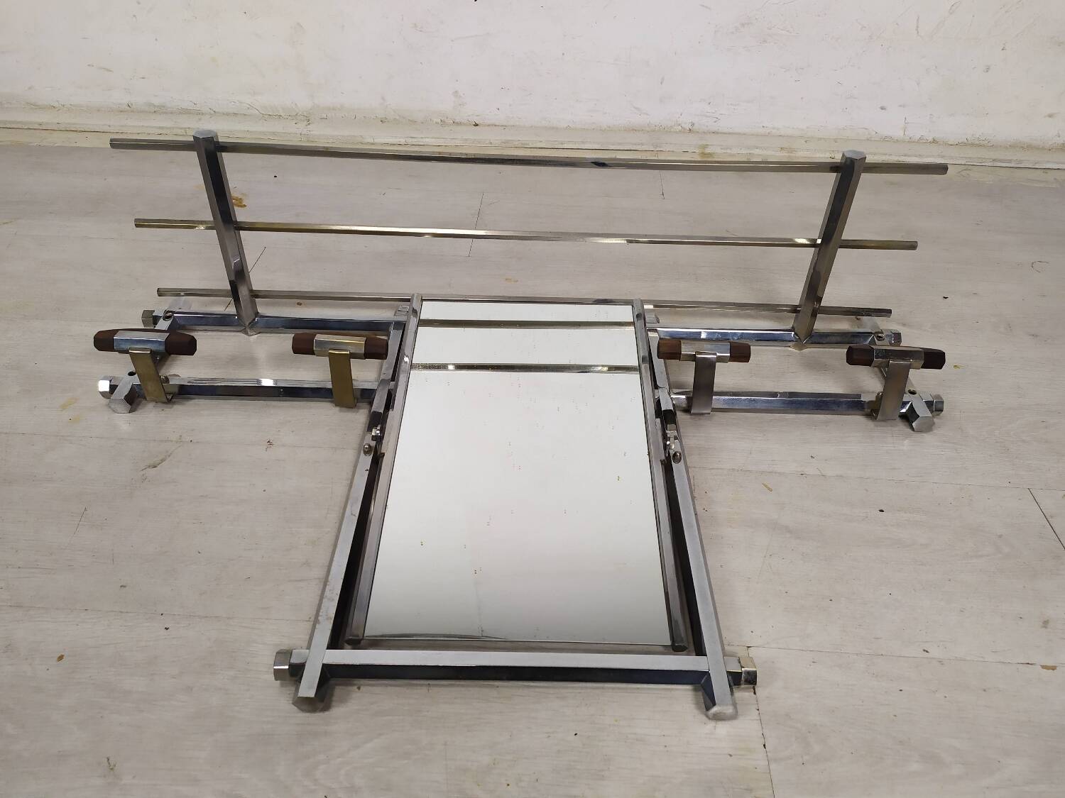 Art Deco chrome coat rack