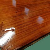 Rectangular veneered wooden desk in Art Deco style. 1930s-1940s.