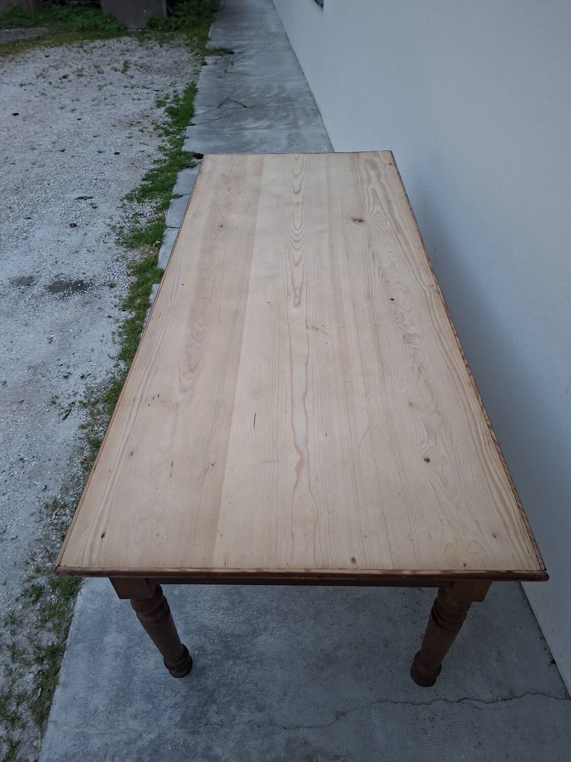 Old shop/work table with 2 drawers, Louis Philippe legs.