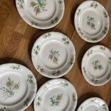 Set of 7 old plates Luneville K&G