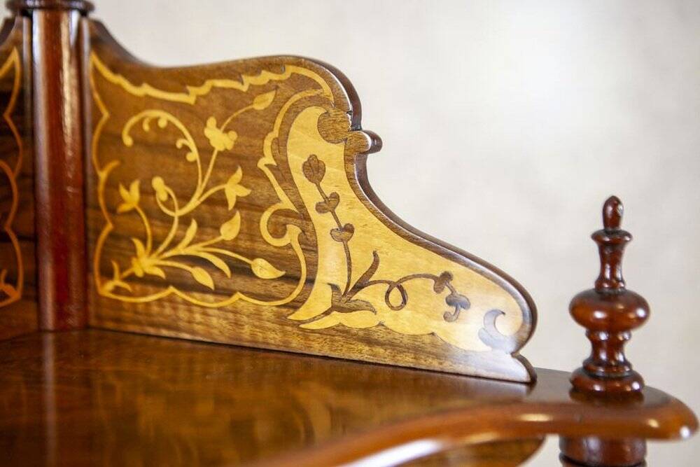 Late 19th Century Inlaid Corner Shelf, 1890s