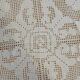 Dessus de lit / nappe / rideau ancien en crochet
