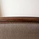 Louis XV style basket canapé in wood and beige fabric.
