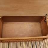 Wooden chest and rattan