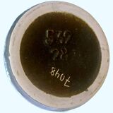 Roller vase – Vintage ceramic, speckled decor with gold highlights, perfect condition