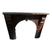 Wood fireplace mantle