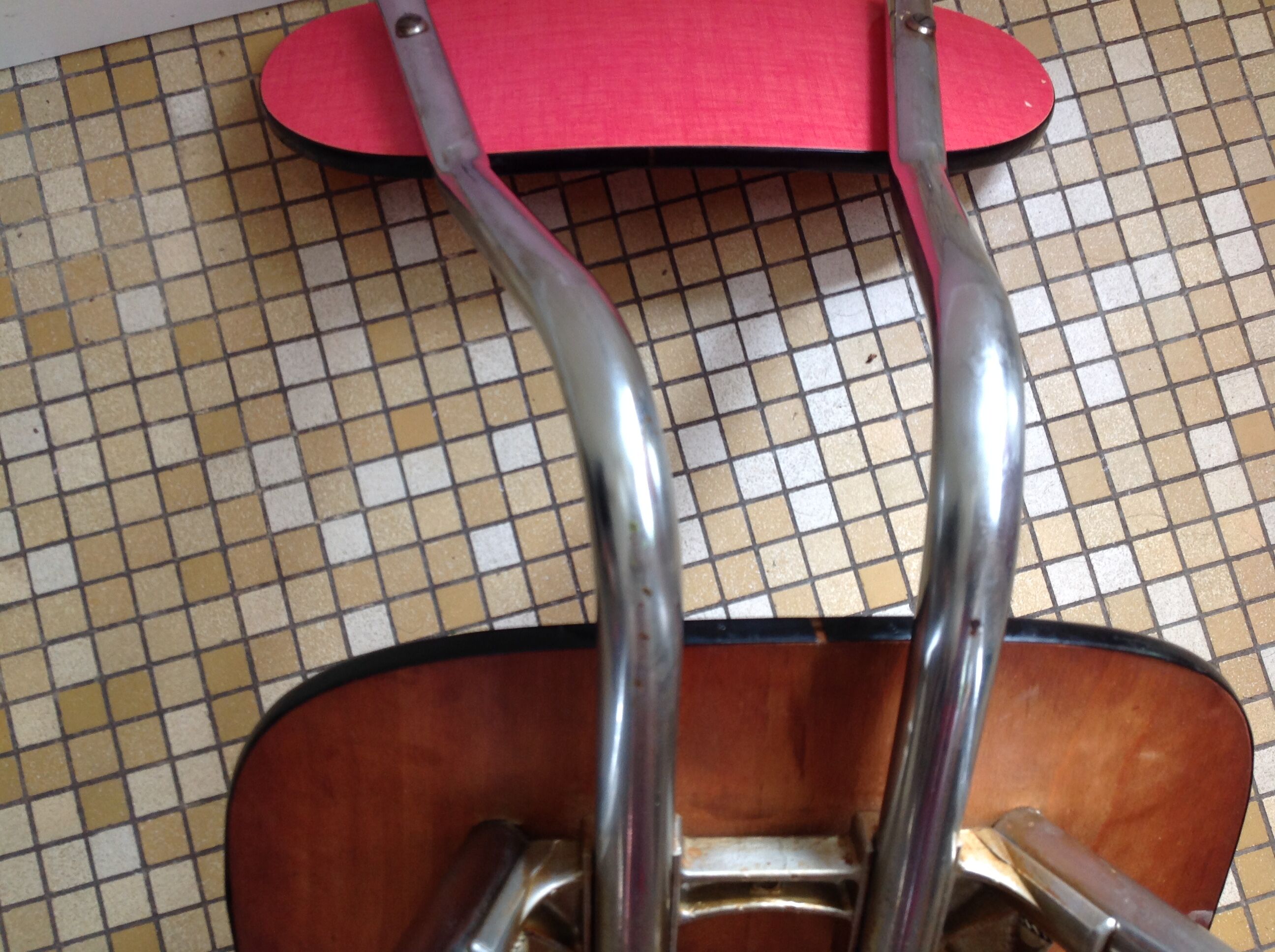 Red formica chair