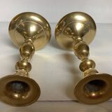 Pair of brass candlesticks