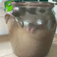 Brown stoneware jar
