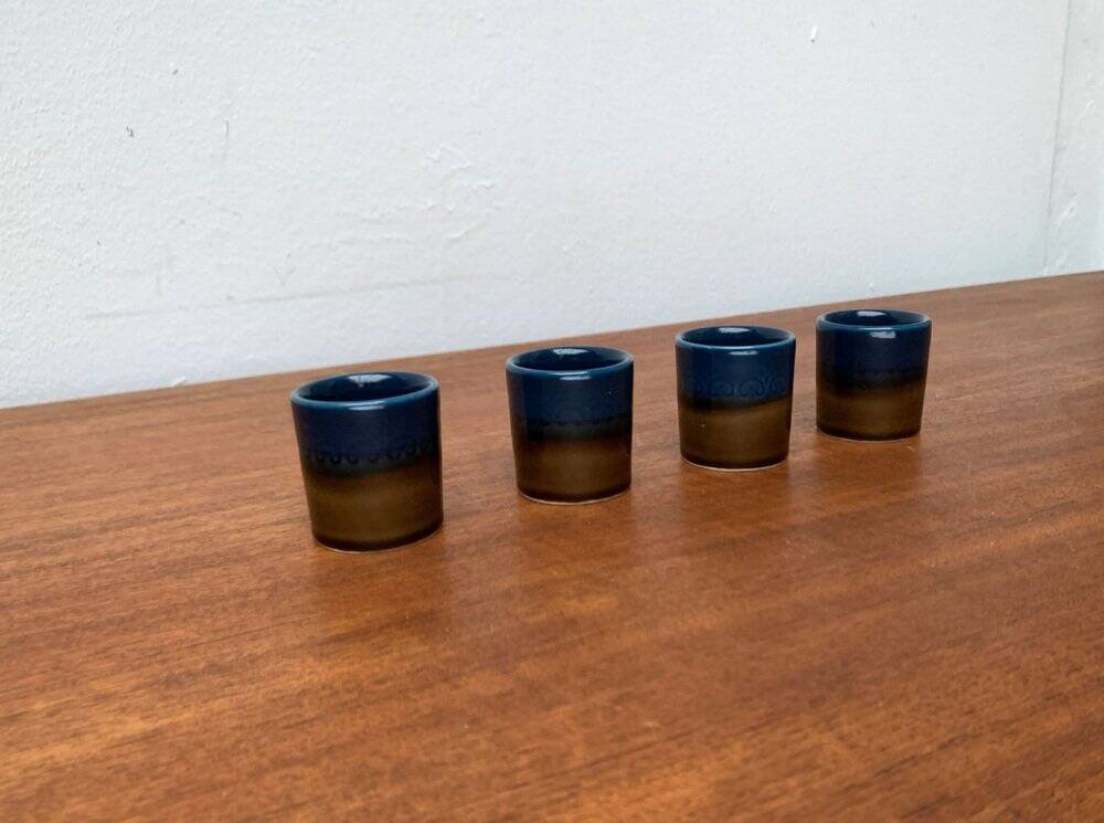 Verres à shots Brotzeit Studio Line allemands vintage en céramique de Rosenthal, lot de 4