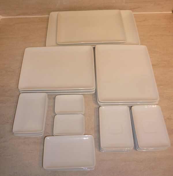 Éléments service blanc rectangulaire