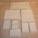 Éléments service blanc rectangulaire