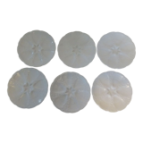 6 oyster plates 30123 porcelain white cnp france
