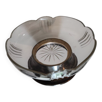 Antique cut glass compote on a pedestal – late 19th / early 20th century