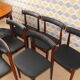 Hans Olsen table and 6 chairs teak, Publisher frem Rojle Denmark 60 years