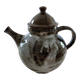 Théière artisanale en grès flammé