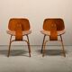 Charles and Ray Eames Early DCW Walnut Plywood Dining Chairs Herman Miller