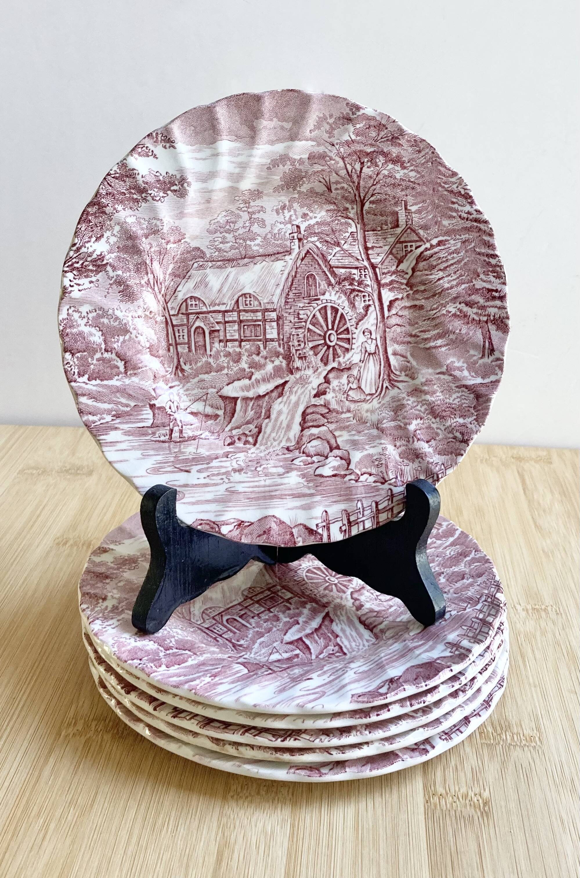 6 assiettes dessert vintage - Staffordshire A. Meakin