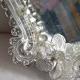 Venetian mirror 22cm X 24 cm Murano glass to pose 50s