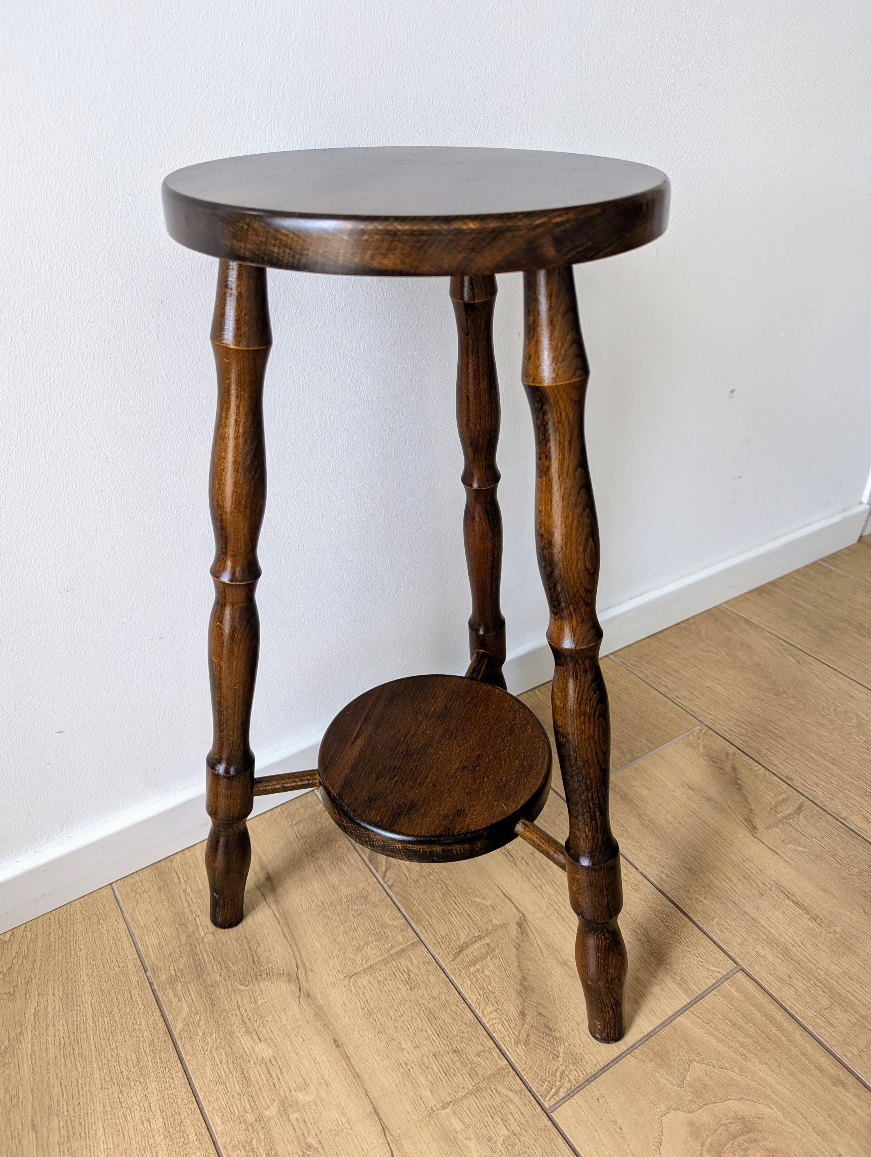 Vintage Turned Wooden Tripod