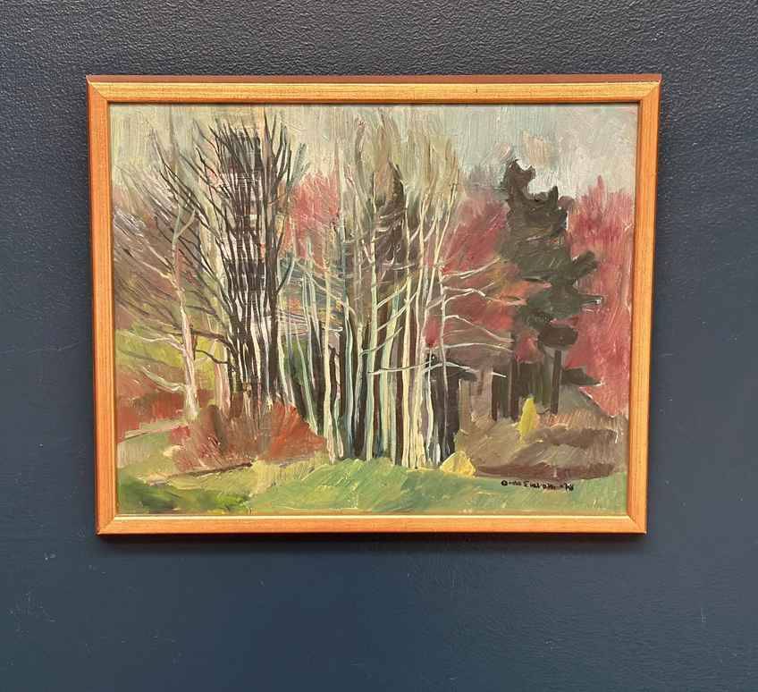 Original Swedish Oil On Panel – “Early Spring” By Ann‑Marie Ekbom – Dated 1978 – Vintage & Framed