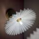 Vintage lampshade wall light in white opaline