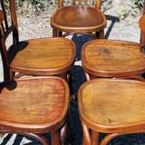 Mix 5 bistro chairs including Baumann 30s