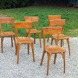 Set of 6 1950s bistro chairs