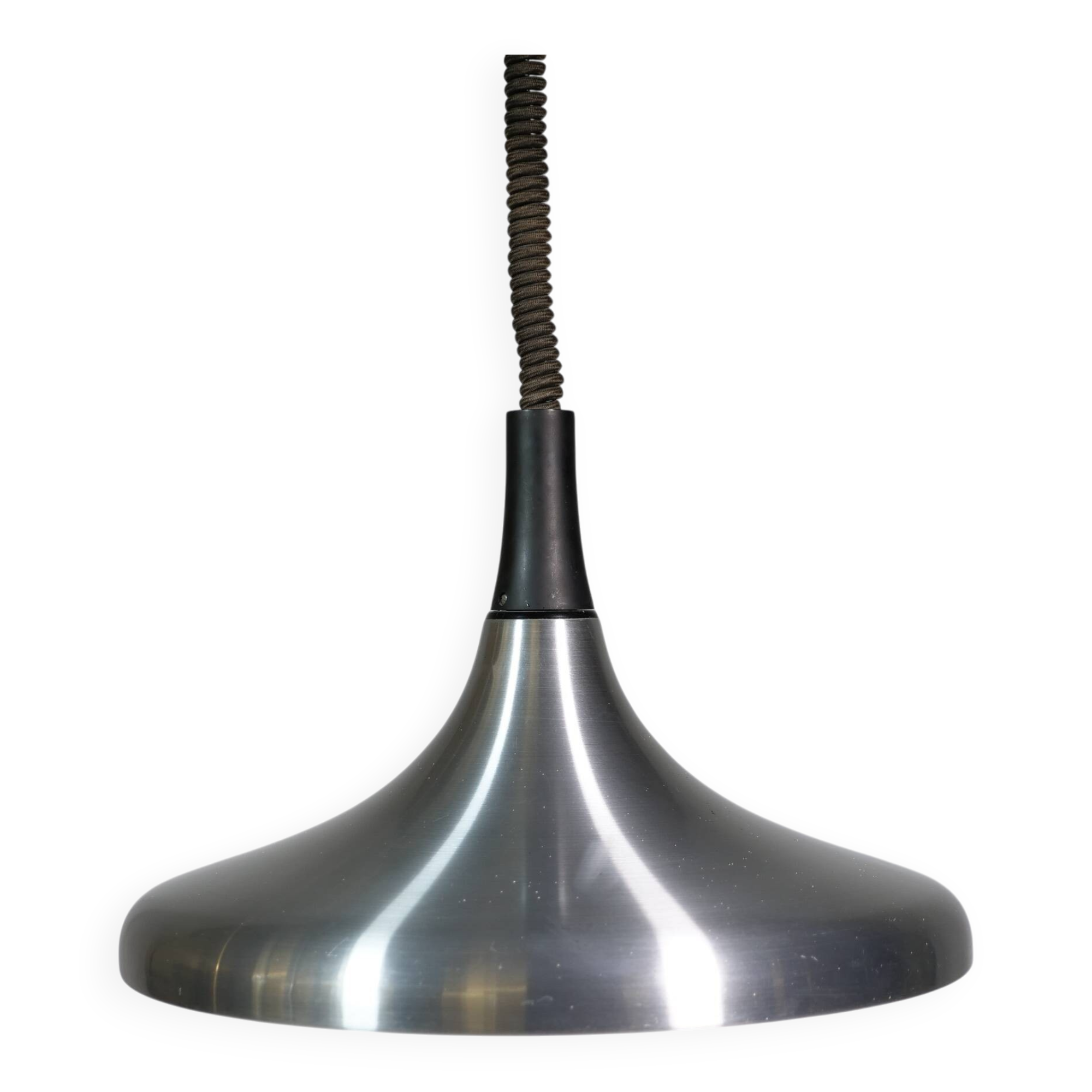 Suspension chromée au design futuriste, par Erco, Allemagne, années 1960