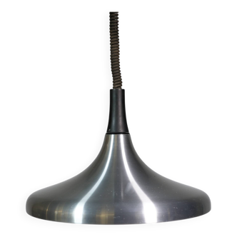 Space Age Design Chrome Pendant Lamp by Erco, Germany, 1960s