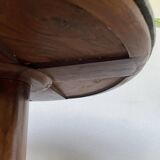 Empire walnut and marble pedestal table, late 19th century