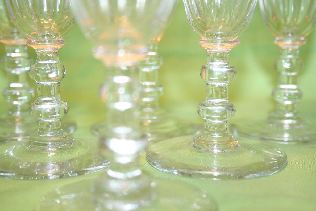 St. louis 6 flutes baccarat has champagne 19th cut sides flat crystal