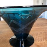 Coupe verre bleue