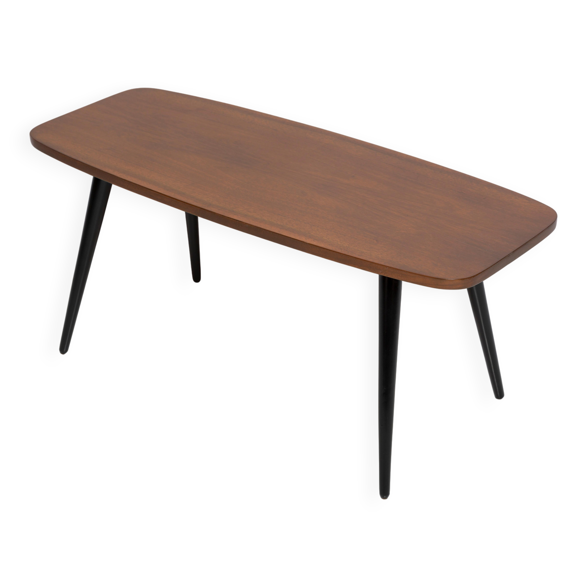 Vintage coffee table made of European beech wood, 1960s.