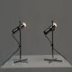 Ensemble de deux lampes de table en chrome par Targetti