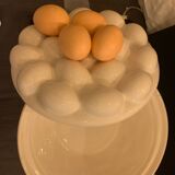 Trompe i'oeil ceramic slip egg box