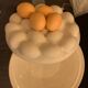 Boite a oeufs trompe i’œil en céramique barbotine