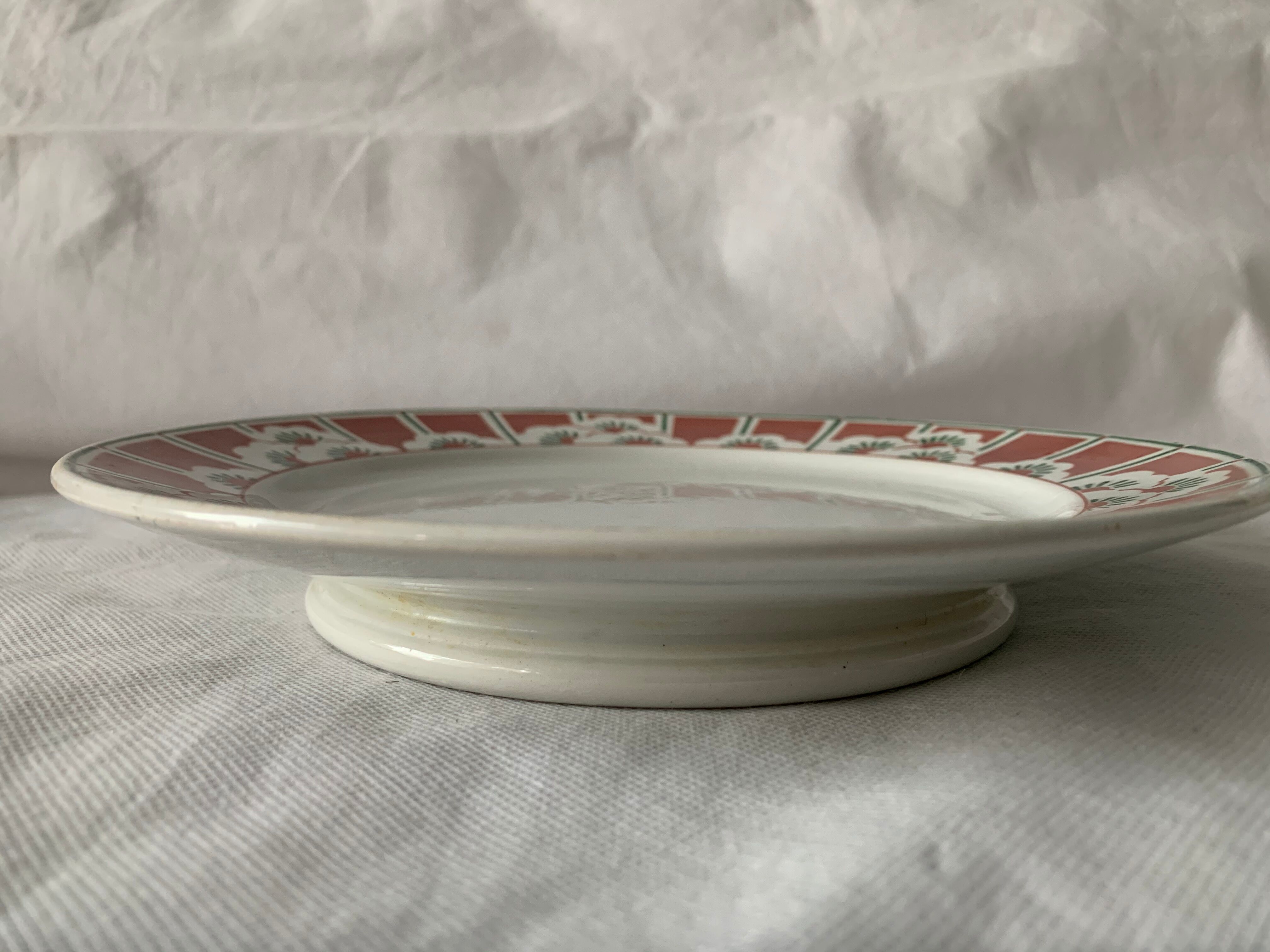 Old compotier Sarreguemines model Siena, early twentieth century