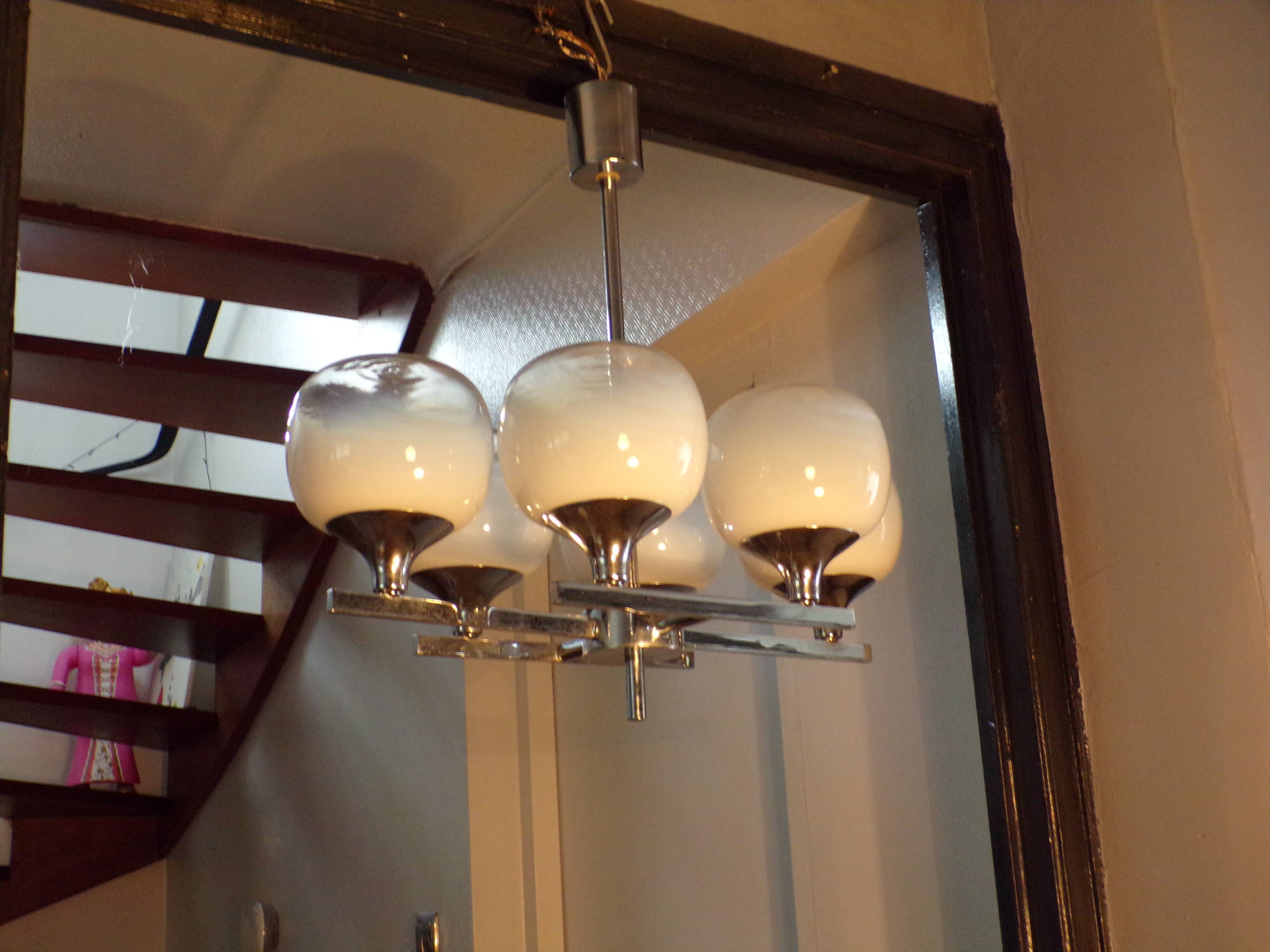 Space age chandelier 6 lights