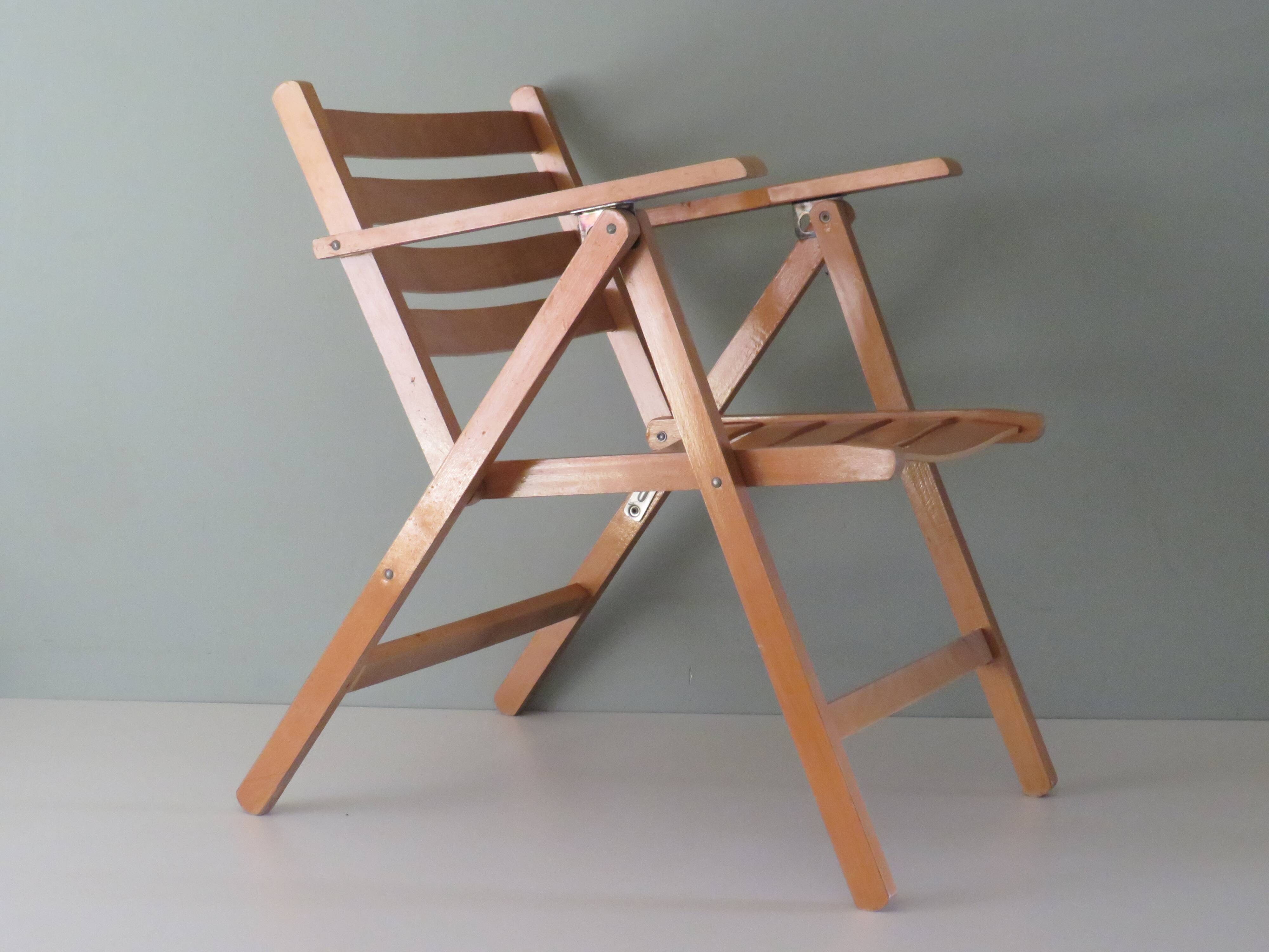 Vintage wood folding garden set.