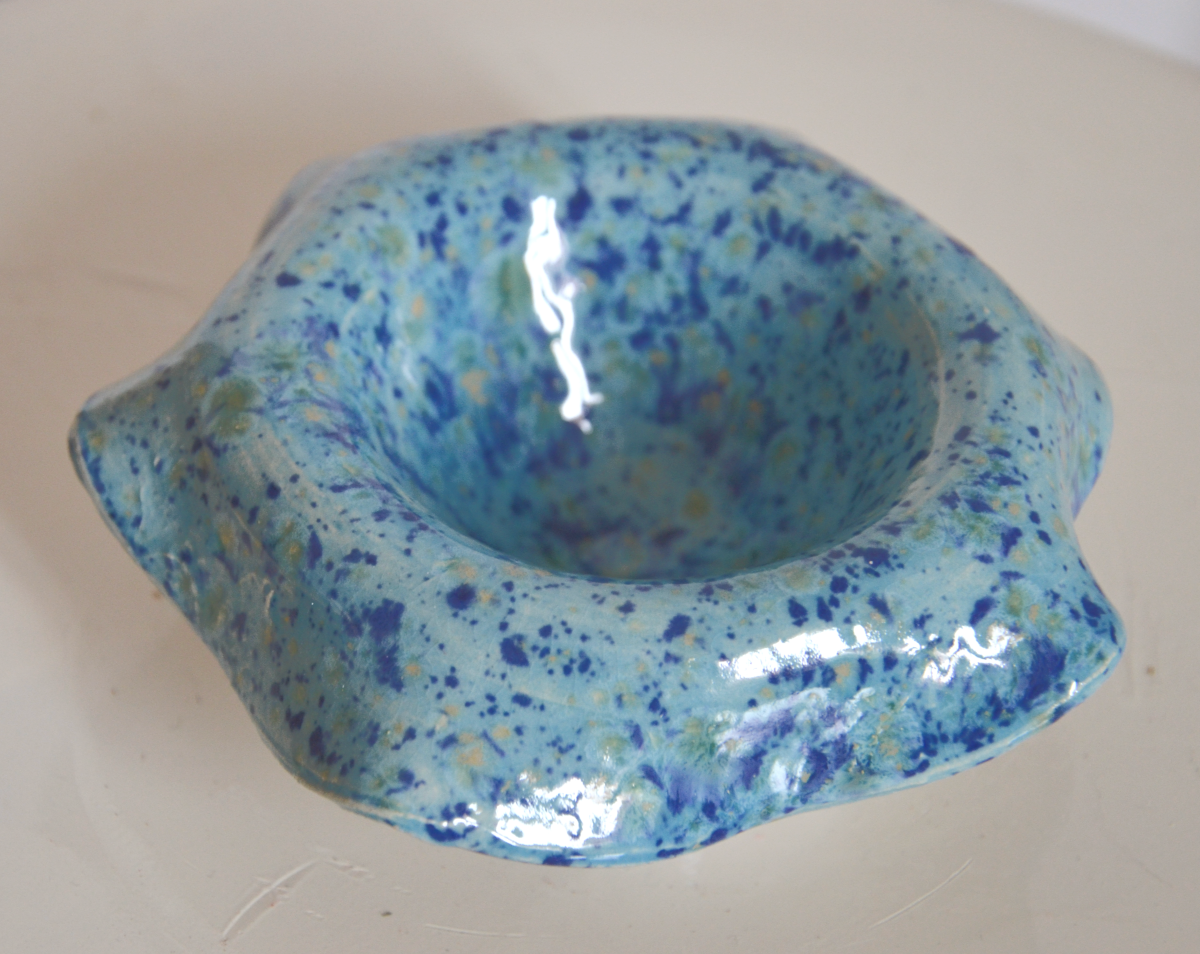 Original ceramic pocket tray or candle holder