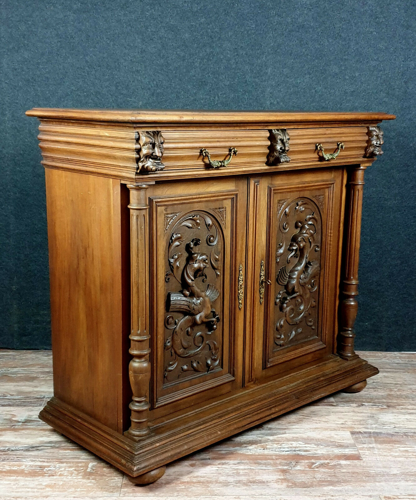 Renaissance lounge buffet in blond walnut