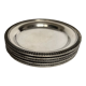 Set of 5 silvered metal coasters