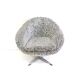 Grey swivel armchair with metal star base made in the 70s