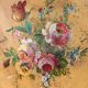 Old and large painted sheet metal tray / late 19th century