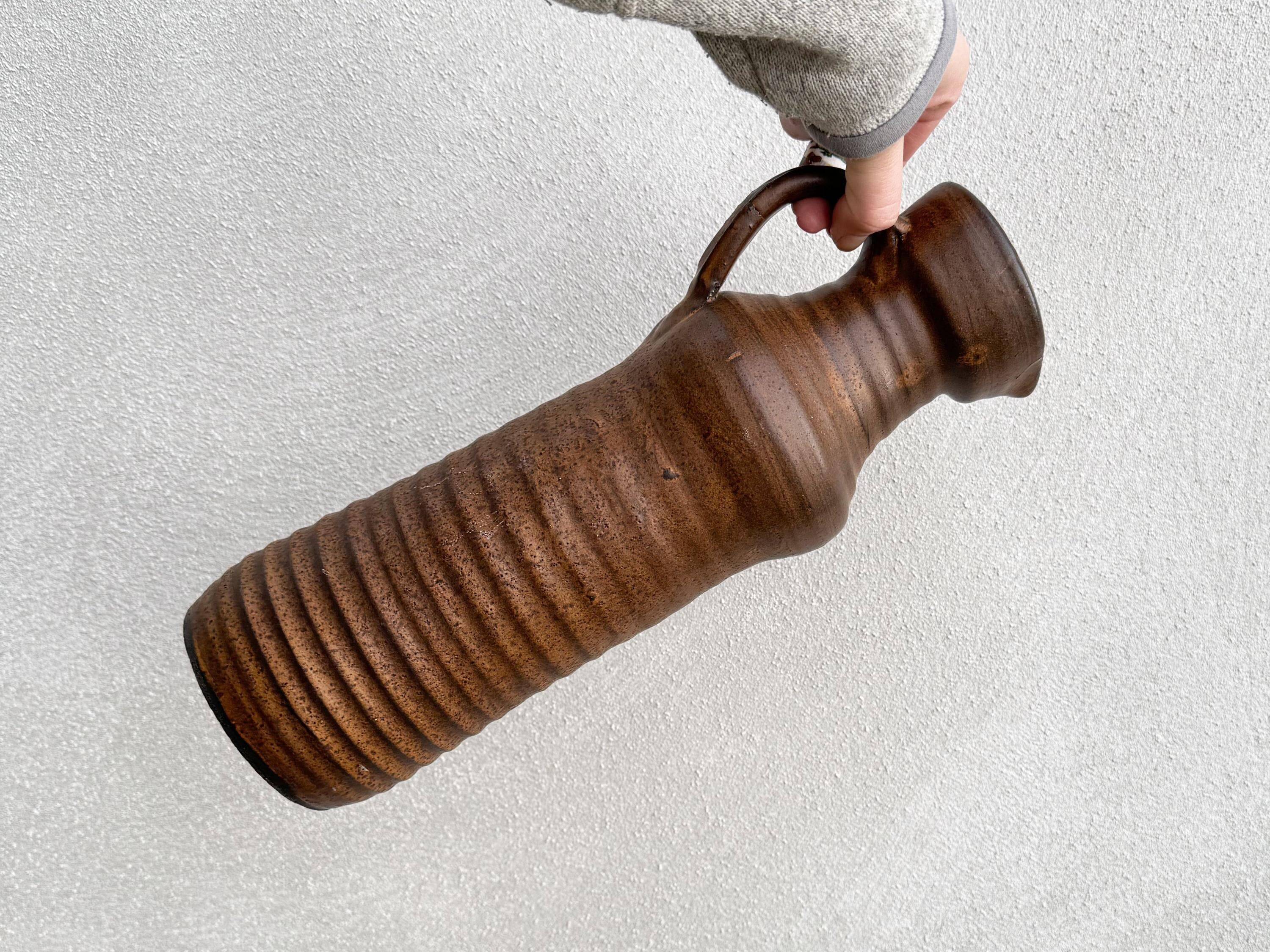 Vase en céramique vintage marron XXL Jan de Graaf